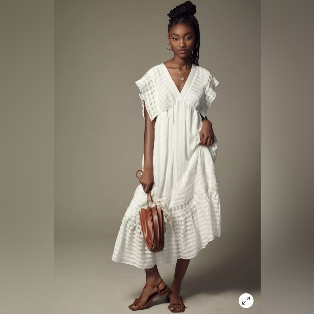 Anthropologie NEW ruffled tiered dress